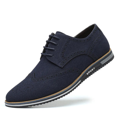 Oxford-Schuhe – Schnürschuhe aus Wildleder für Herren-Dunkelblau-38-Chaps Herrenmode