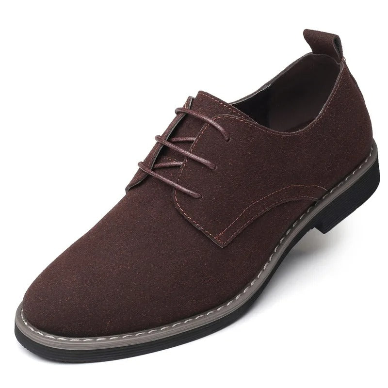Oxford-Schuhe – Schnürschuhe aus Wildleder für Herren-Kaffee-38-Chaps Herrenmode