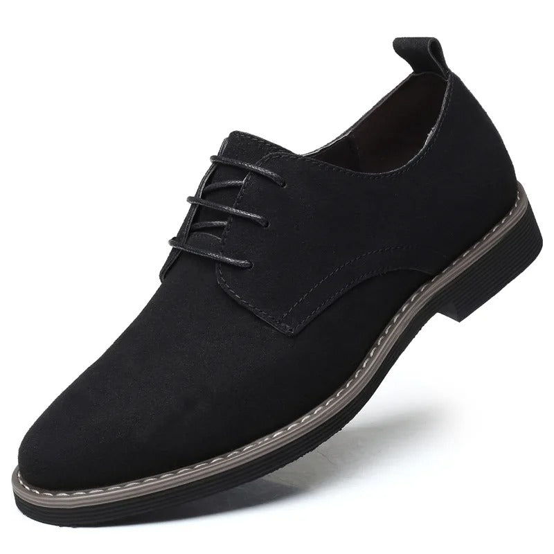 Oxford-Schuhe – Schnürschuhe aus Wildleder für Herren-Schwarz-38-Chaps Herrenmode
