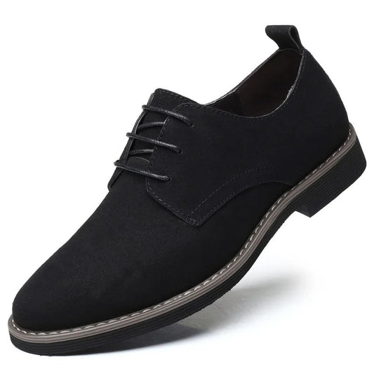 Oxford-Schuhe – Schnürschuhe aus Wildleder für Herren-Schwarz-38-Chaps Herrenmode