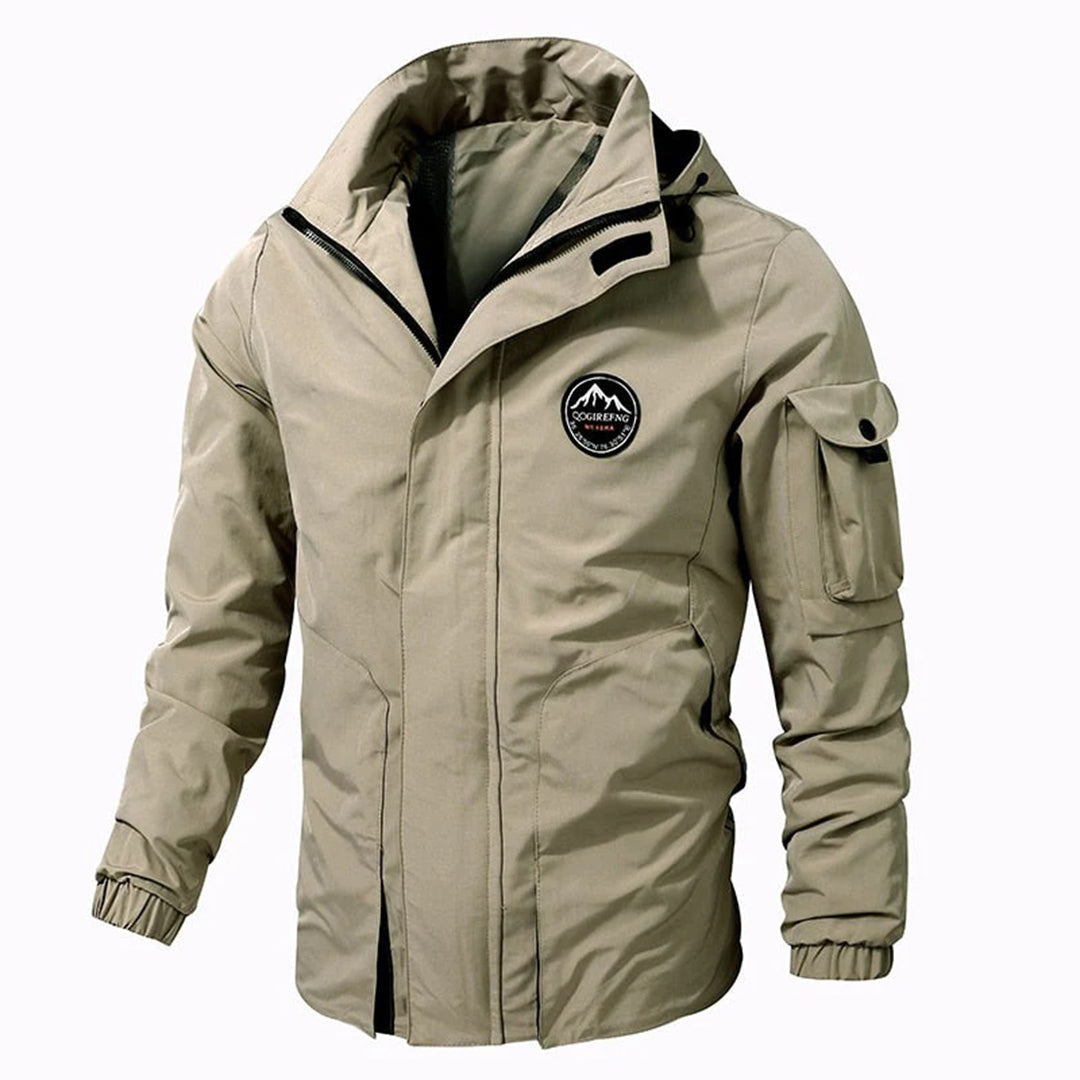 Parka-Jacke – wind- und wasserdichte Outdoor-Jacke mit Kapuze für Herren-Khaki-XS-Chaps Herrenmode