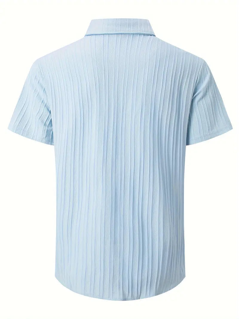 Perry-T-Shirt | Kurzärmeliges Button-up-Hemd für Männer-Chaps Herrenmode