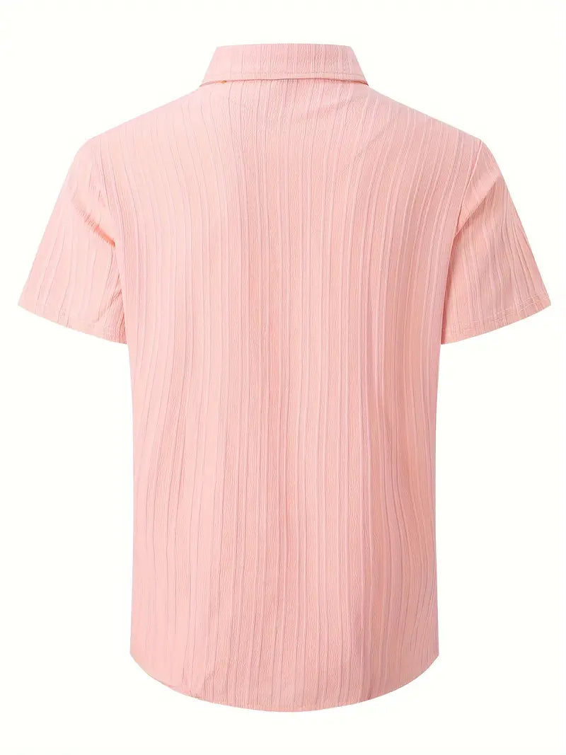 Perry-T-Shirt | Kurzärmeliges Button-up-Hemd für Männer-Chaps Herrenmode
