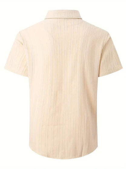 Perry-T-Shirt | Kurzärmeliges Button-up-Hemd für Männer-Chaps Herrenmode