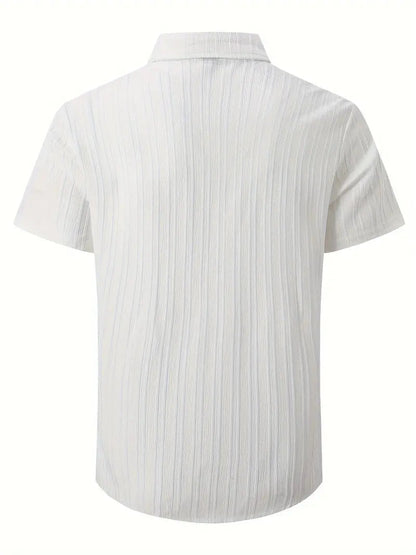 Perry-T-Shirt | Kurzärmeliges Button-up-Hemd für Männer-Chaps Herrenmode