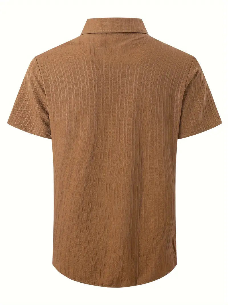 Perry-T-Shirt | Kurzärmeliges Button-up-Hemd für Männer-Chaps Herrenmode