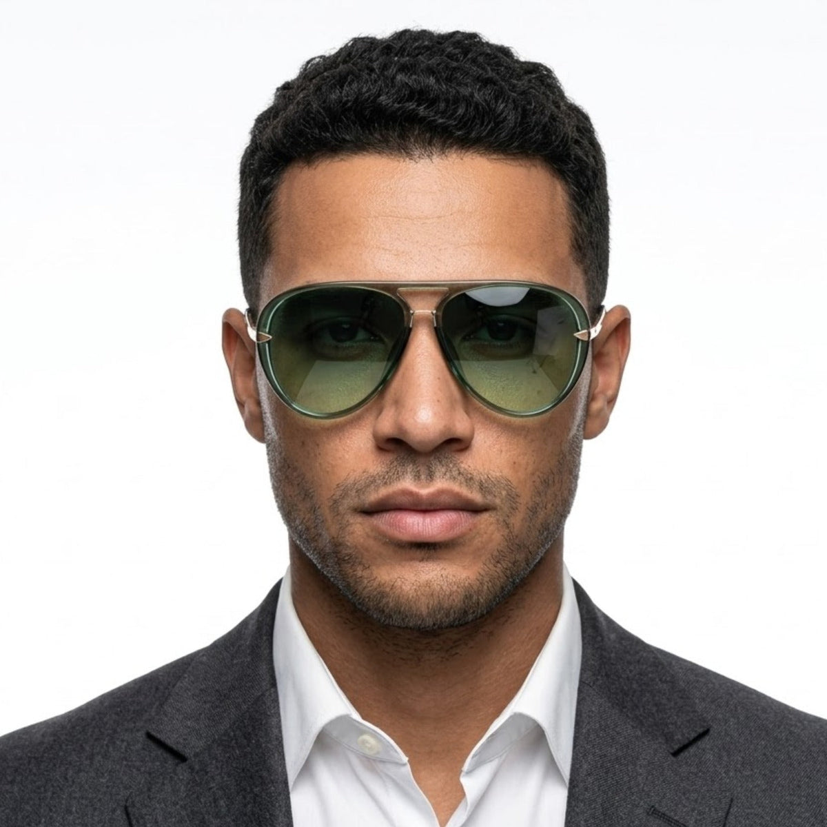 Pilotenbrille Herren | Metallrahmen | Getönte Gläser | Doppelsteg-Chaps Herrenmode