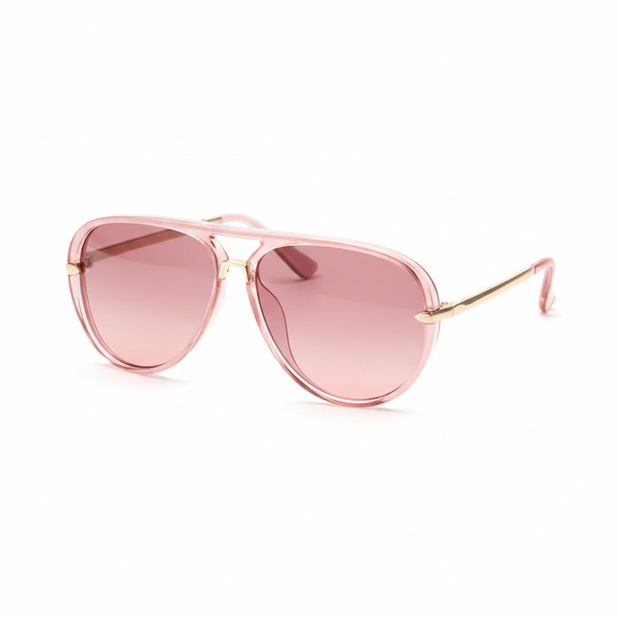 Pilotenbrille Herren | Metallrahmen | Getönte Gläser | Doppelsteg-Rosa-Chaps Herrenmode