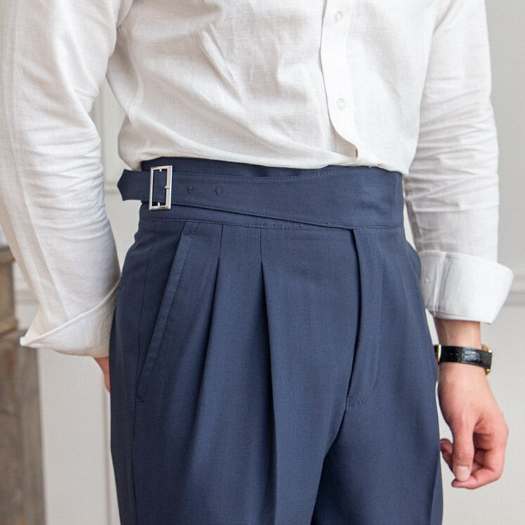 Plisseehose – Stilvolle Herrenhose mit verstellbarem Bund für formelle Anlässe-Chaps Herrenmode