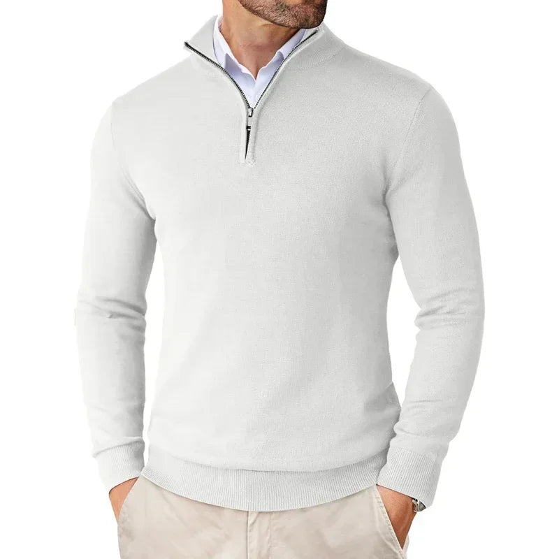 Polo Jumper – Strickpullover mit Viertelreißverschluss für Herren-Chaps Herrenmode