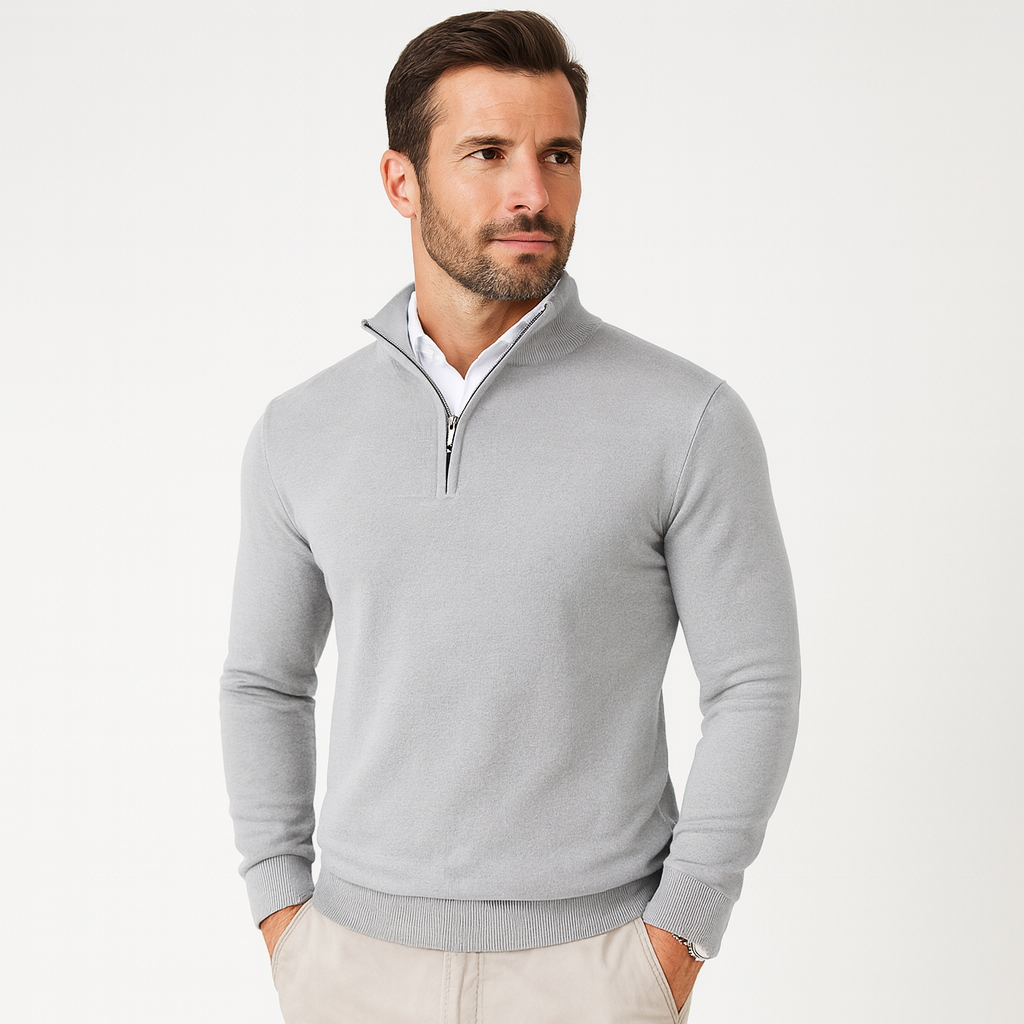 Polo Jumper – Strickpullover mit Viertelreißverschluss für Herren-Chaps Herrenmode