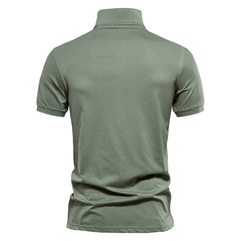 Polo-T-Shirt | Halbknopfleiste | Umgeschlagener Kragen | Polohemden | T-Shirt für Herren-Chaps Herrenmode