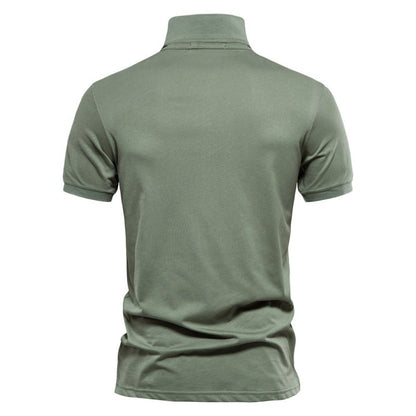 Polo-T-Shirt | Halbknopfleiste | Umgeschlagener Kragen | Polohemden | T-Shirt für Herren-Chaps Herrenmode