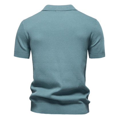 Polo-T-Shirt | Kurzarm | Mit Kragen | Gestricktes T-Shirt | Herrenhemd-Chaps Herrenmode