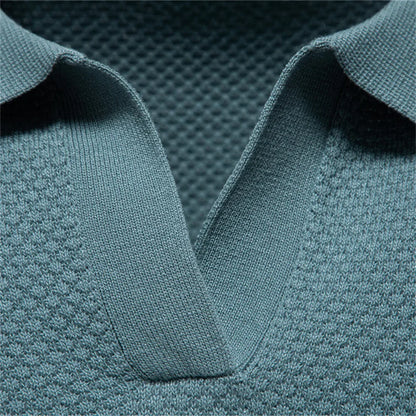 Polo-T-Shirt | Kurzarm | Mit Kragen | Gestricktes T-Shirt | Herrenhemd-Chaps Herrenmode