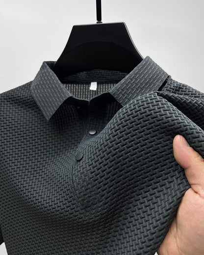 Polohemd – Atmungsaktives Polohemd mit Kragen für Herren-Grau-XS-Chaps Herrenmode