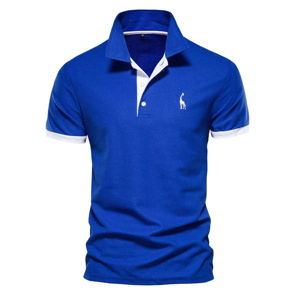 Polohemd | Halber Knopf | Kurzarm | Polo T-Shirt | Herrenhemd-Blau-XS-Chaps Herrenmode
