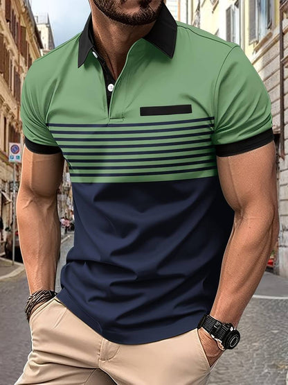 Polohemd - Kurzarm - Umlegekragen - Polohemd - Herren T-Shirt-Armeegrün-XS-Chaps Herrenmode
