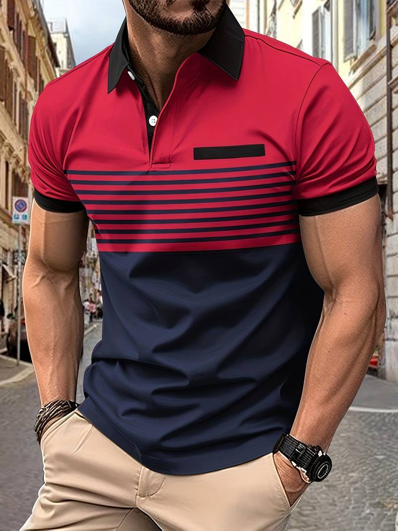 Polohemd - Kurzarm - Umlegekragen - Polohemd - Herren T-Shirt-Burgund-XS-Chaps Herrenmode