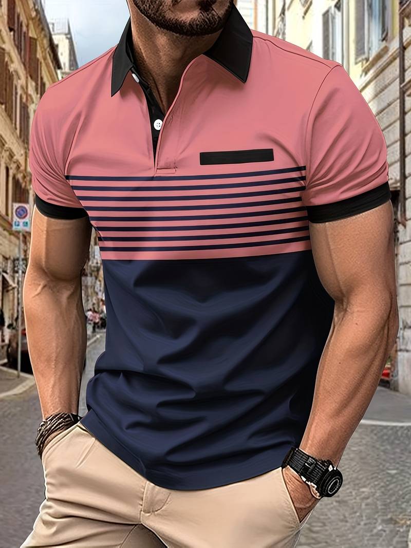 Polohemd - Kurzarm - Umlegekragen - Polohemd - Herren T-Shirt-Rosa-XS-Chaps Herrenmode