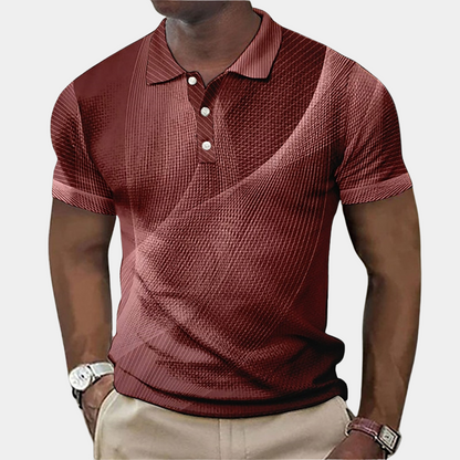 Polohemd – Kurzärmeliges Polohemd mit Kragen für Männer-Kastanienbraun-S-Chaps Herrenmode