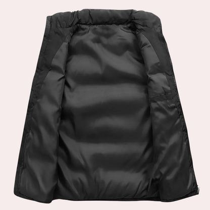 Puffer Weste | Mit Reißverschluss | Ärmellos | Gepolsterte Weste | Herrenweste-Chaps Herrenmode