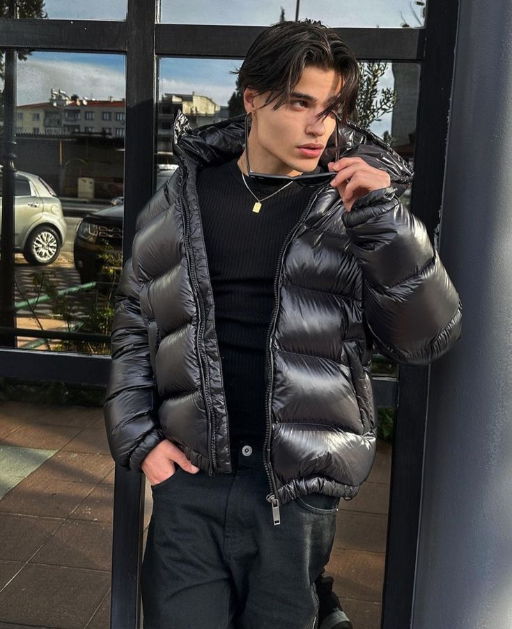 Pufferjacke – Warme Winterjacke mit Kapuze für Herren-Chaps Herrenmode