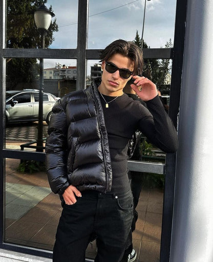 Pufferjacke – Warme Winterjacke mit Kapuze für Herren-Chaps Herrenmode