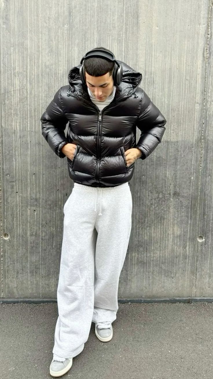 Pufferjacke – Warme Winterjacke mit Kapuze für Herren-Chaps Herrenmode