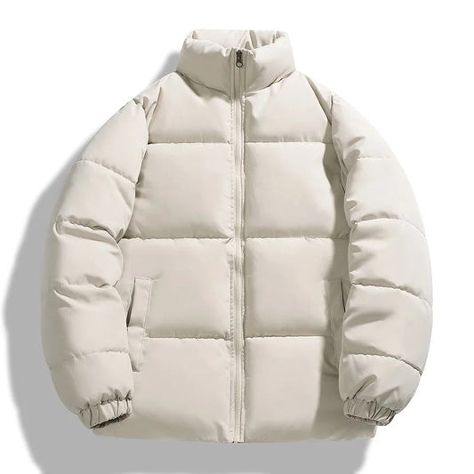 Pufferjacke - Warme Zip-Up Winterjacke für Männer-Helles Khaki-M-Chaps Herrenmode