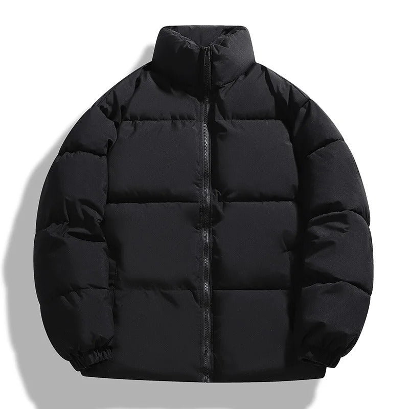 Pufferjacke - Warme Zip-Up Winterjacke für Männer-Schwarz-M-Chaps Herrenmode