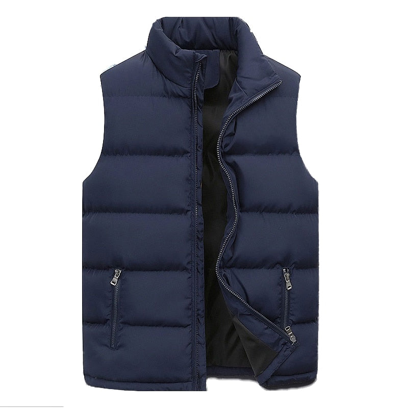 Pufferweste | Mit Reißverschluss | Gepolstert | Bodywarmer | Herrenweste-Marineblau-M-Chaps Herrenmode