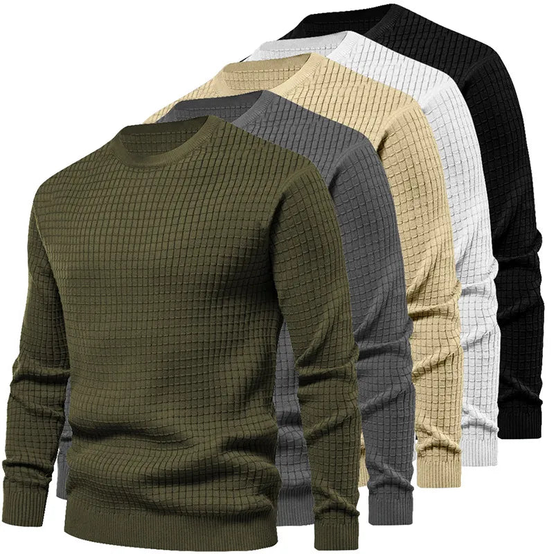 Pullover - Herren Langarm Rundhalsausschnitt Pullover Hemd-Chaps Herrenmode