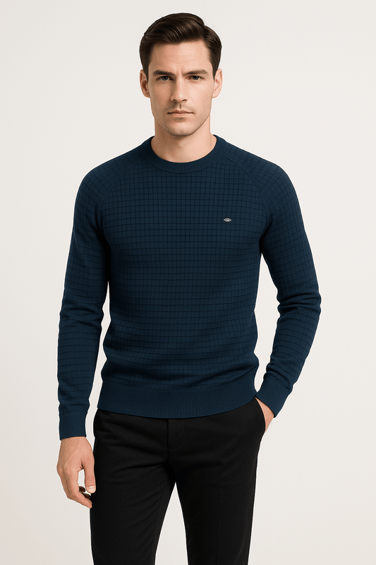 Pullover - Herren Rundhals Langarm Pullover Sweatshirt-Chaps Herrenmode