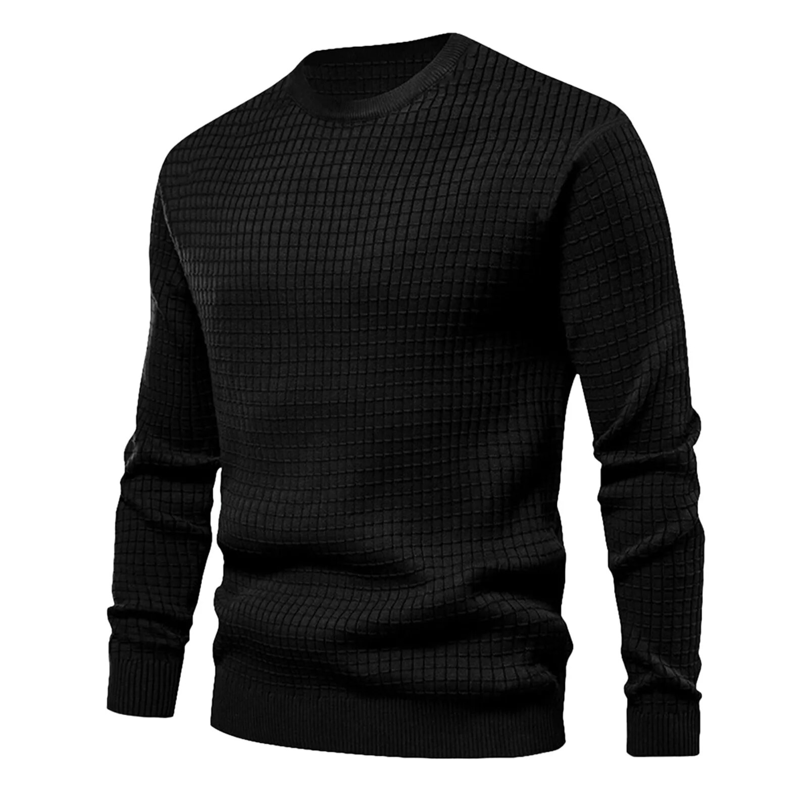 Pullover | Langarm | Kariert | Pullover | Herrenhemd-Schwarz-M-Chaps Herrenmode