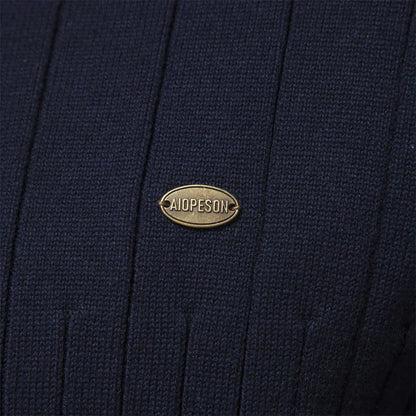Pullover mit Viertelreißverschluss | Rippstrick | Gestrickt | Pullover mit halbem Reißverschluss | Herrenpullover-Chaps Herrenmode