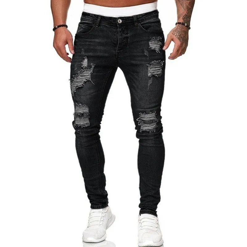 Röhrenjeans | Stretch | Slim Fit | Rissige Jeans | Herrenjeans-Chaps Herrenmode