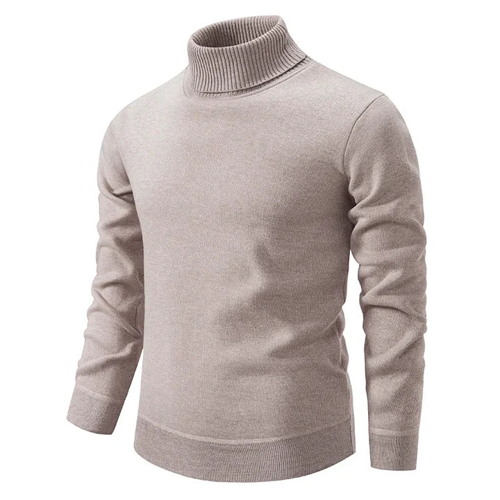 Rollkragenpullover | Feinstrick | Rollkragen | Strickpullover | Herrenpulli-Beige-S-Chaps Herrenmode