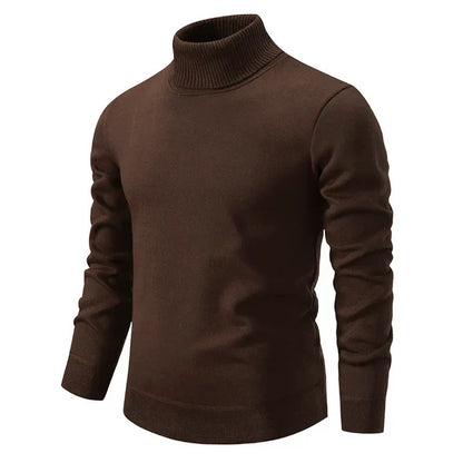 Rollkragenpullover | Feinstrick | Rollkragen | Strickpullover | Herrenpulli-Braun-S-Chaps Herrenmode