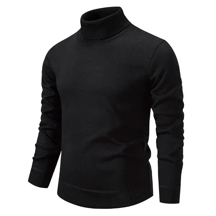 Rollkragenpullover | Feinstrick | Rollkragen | Strickpullover | Herrenpulli-Schwarz-S-Chaps Herrenmode