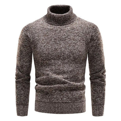 Rollkragenpullover – Gestrickter Rollkragenpullover für Männer-Braun-S-Chaps Herrenmode