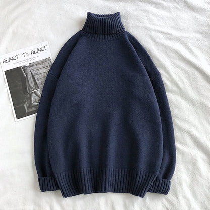 Rollkragenpullover - Herren Rollkragenpullover in Übergröße Strickpullover-Blau-M-Chaps Herrenmode