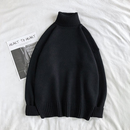 Rollkragenpullover - Herren Rollkragenpullover in Übergröße Strickpullover-Schwarz-M-Chaps Herrenmode