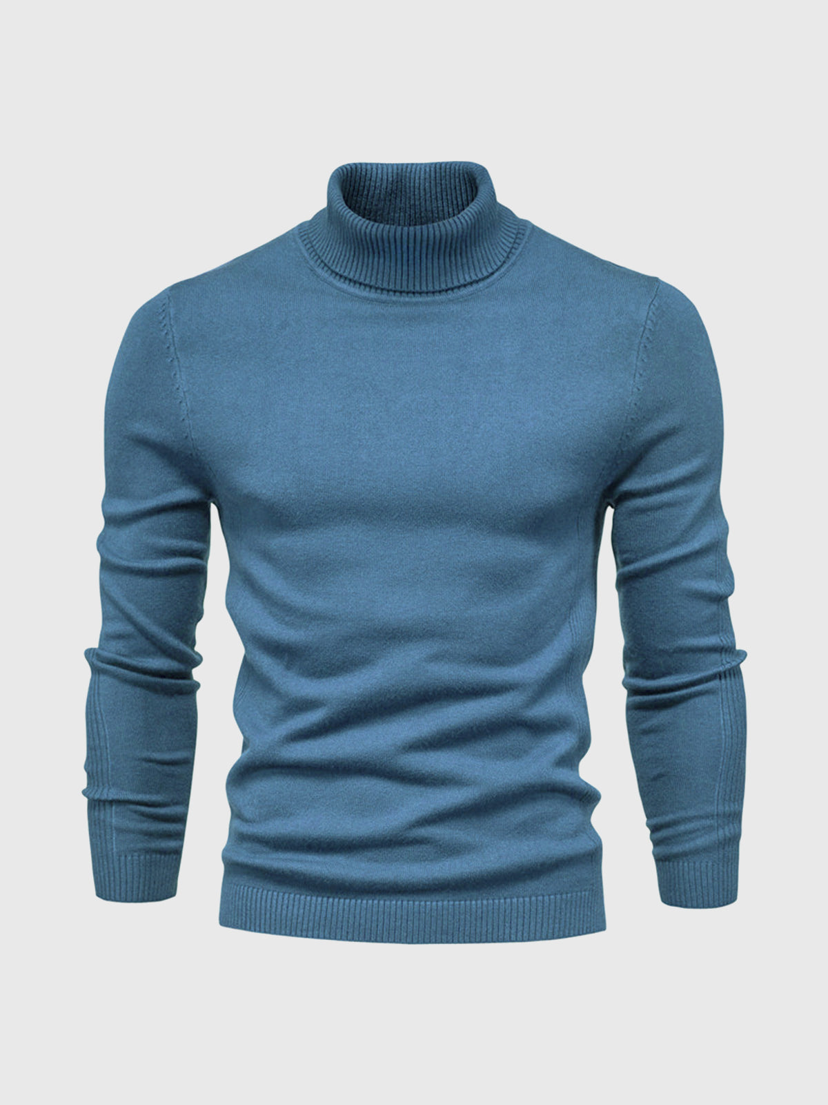Rollkragenpullover – Schmal geschnitten – Rollkragen – Strickpullover – Herrenpullover-Marineblau-S-Chaps Herrenmode
