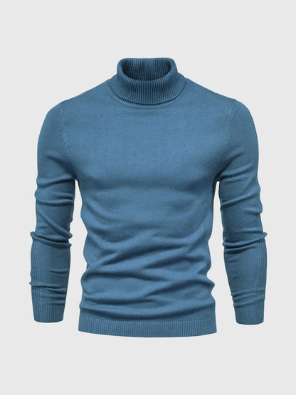 Rollkragenpullover – Schmal geschnitten – Rollkragen – Strickpullover – Herrenpullover-Marineblau-S-Chaps Herrenmode