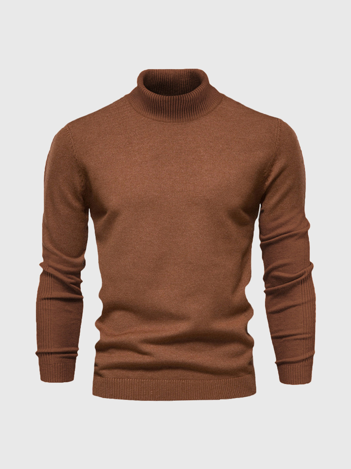 Rollkragenpullover – Schmal geschnitten – Rollkragen – Strickpullover – Herrenpullover-Senfgelb-S-Chaps Herrenmode