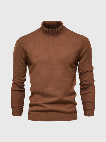 Rollkragenpullover – Schmal geschnitten – Rollkragen – Strickpullover – Herrenpullover-Senfgelb-S-Chaps Herrenmode