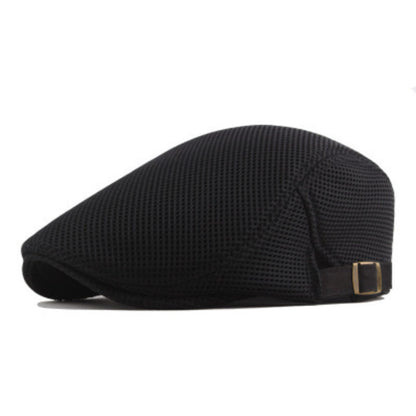 Schiebermütze Alfie | Leichte Sommer-Flatcap für Herren-Schwarz-Chaps Herrenmode