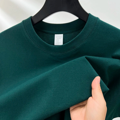 Schlichtes T-Shirt - Lässiges T-Shirt mit Rundhalsausschnitt für Männer-Grün-S-Chaps Herrenmode