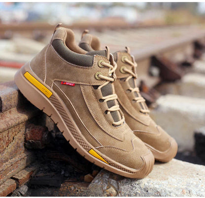 Sicherheitsschuhe | Wasserdicht | Rutschfest | Arbeitsschuhe | Herrenschuhe-Braun-39-Chaps Herrenmode